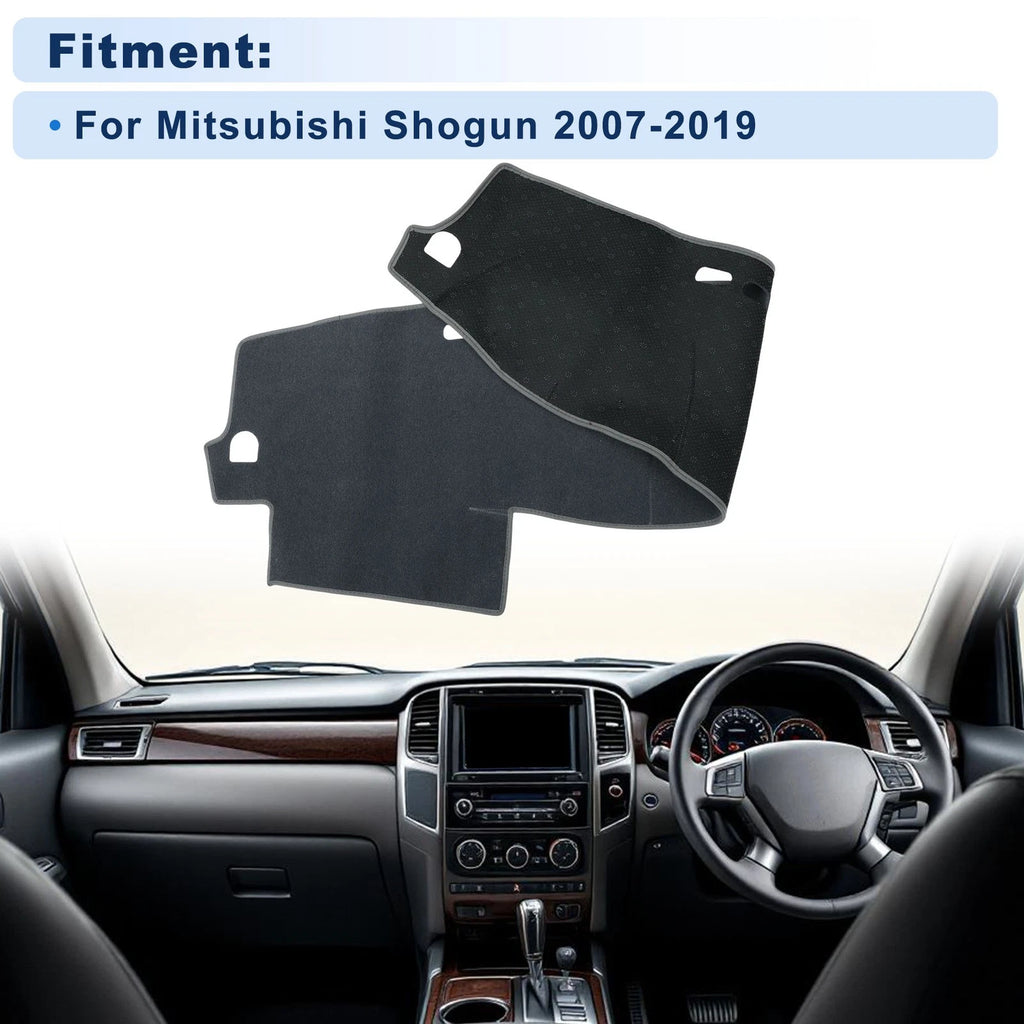 Dash Cover for Mitsubishi Shogun (2007–2019) Without HUD, Polyester Gray