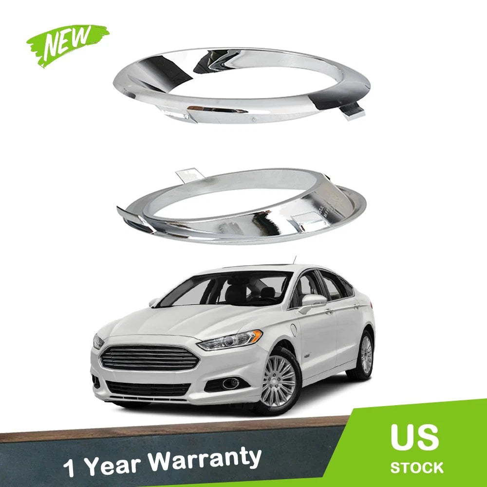 Fog Light Cover Bezel Trim Ring for Ford Fusion (2013–2016) Chrome