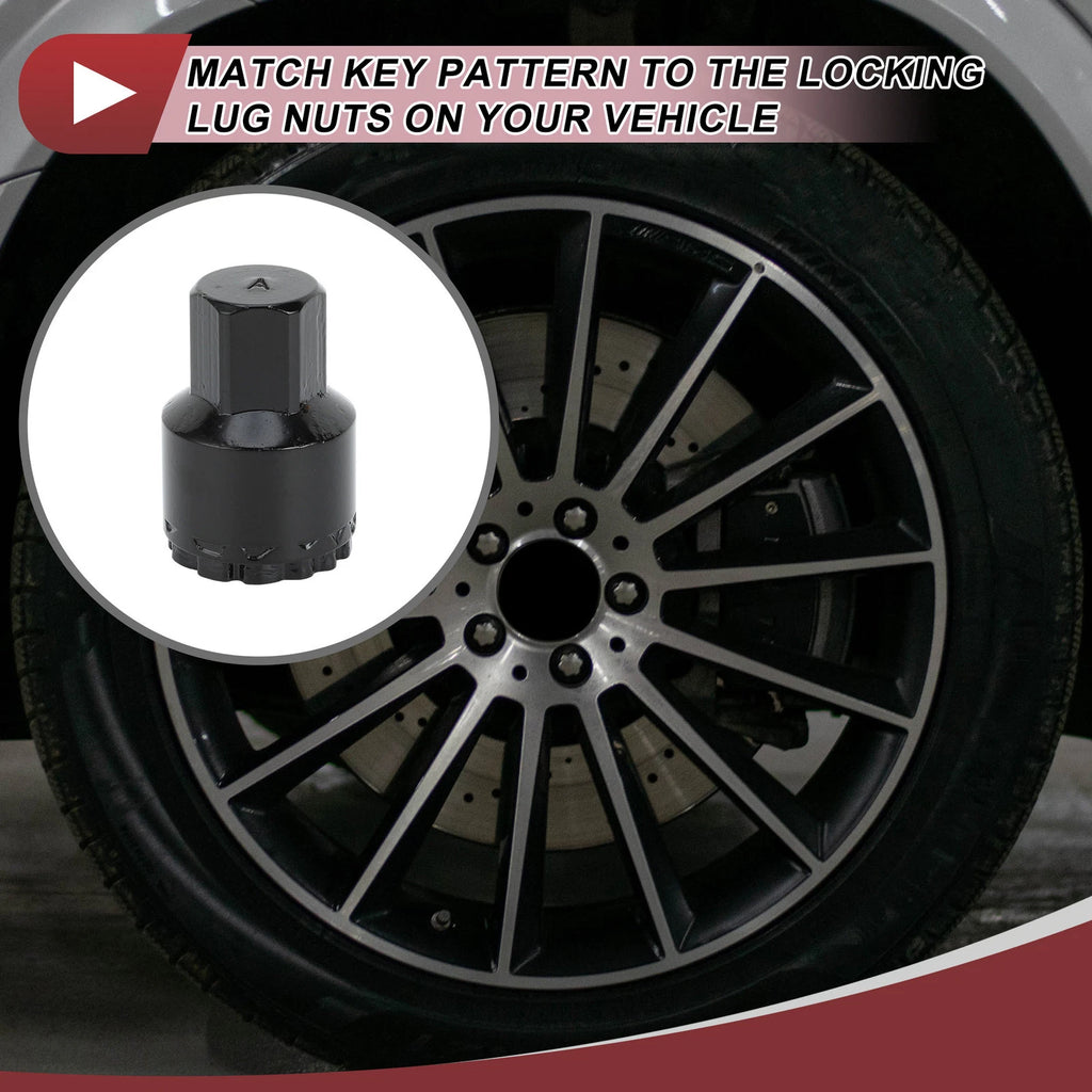 Wheel Lock Lug Nut Type A Anti-theft Key Socket for Mercedes Benz GLE450 GLS350 (2016–2021)