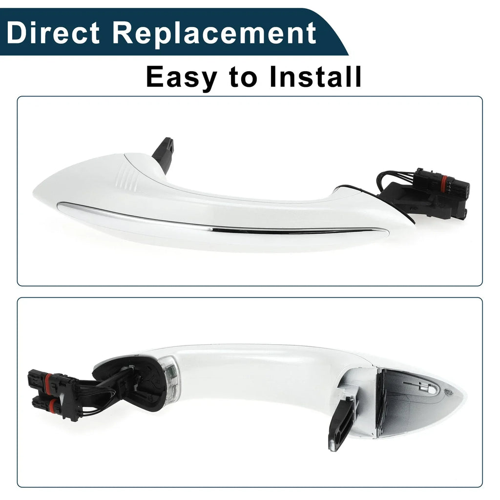 Rear Right Exterior Door Handle for BMW F07 F10 White Silver Tone