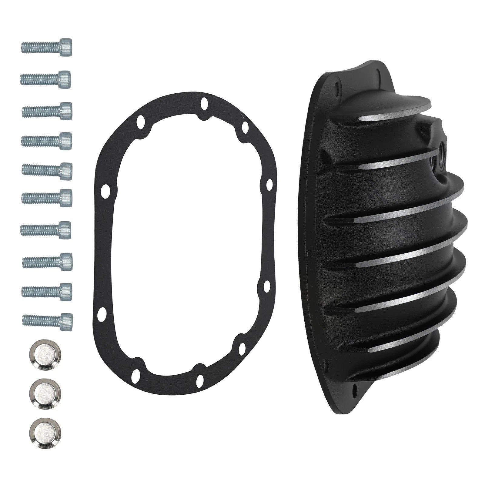 Aluminum Differential Cover Rear Black for Jeep Wrangler Cherokee (1971–2022)