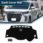 Dashboard Cover Mat for Toyota Vellfire Alphard (2015–2020) - Black Set