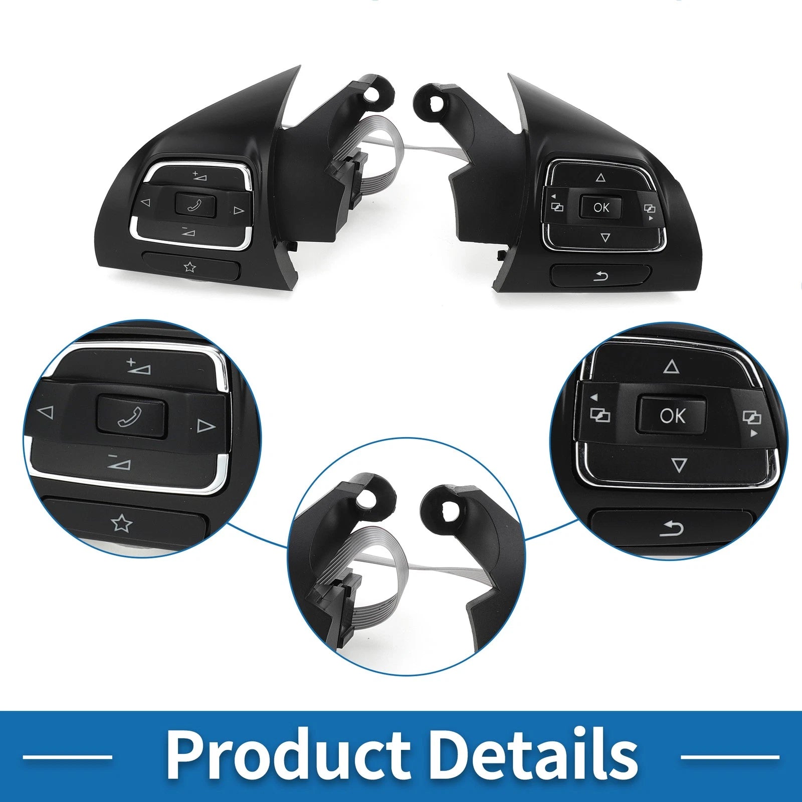 Steering Wheel Control Switch No. 56D959537B for Volkswagen Passat (2011–2015)