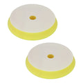 2 Pcs 6" Yellow Foam Buffing Sponge Pads for 5" Backing Plate Polisher