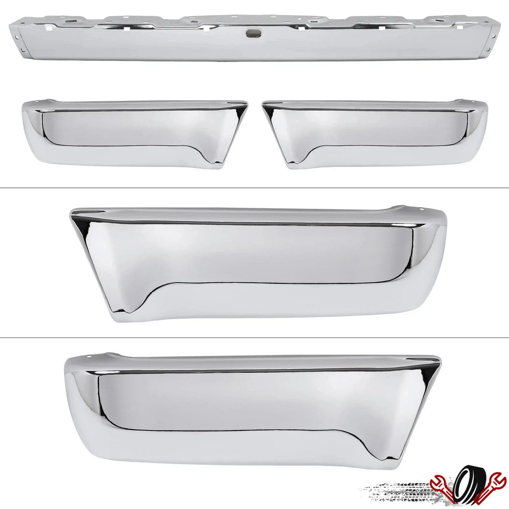 Set of 2 Chrome Bumper End Cap Covers for Toyota 4Runner (1990–1995)