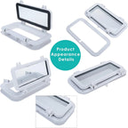 Rectangle Portlight Tempered Glass Opening Window for Boat (15-3/4" x 7-7/8")