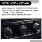 AC Headlight Media Switch Knob Cover for Chevrolet Silverado (2022-2023) 5 x Pcs