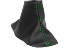 Leather Automatic Shift Boot Cover for Ford F150 (2015–2020) Green Stitch