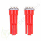 10x T5 1SMD LED Wedge Bulb Pure Red Light for Toyota