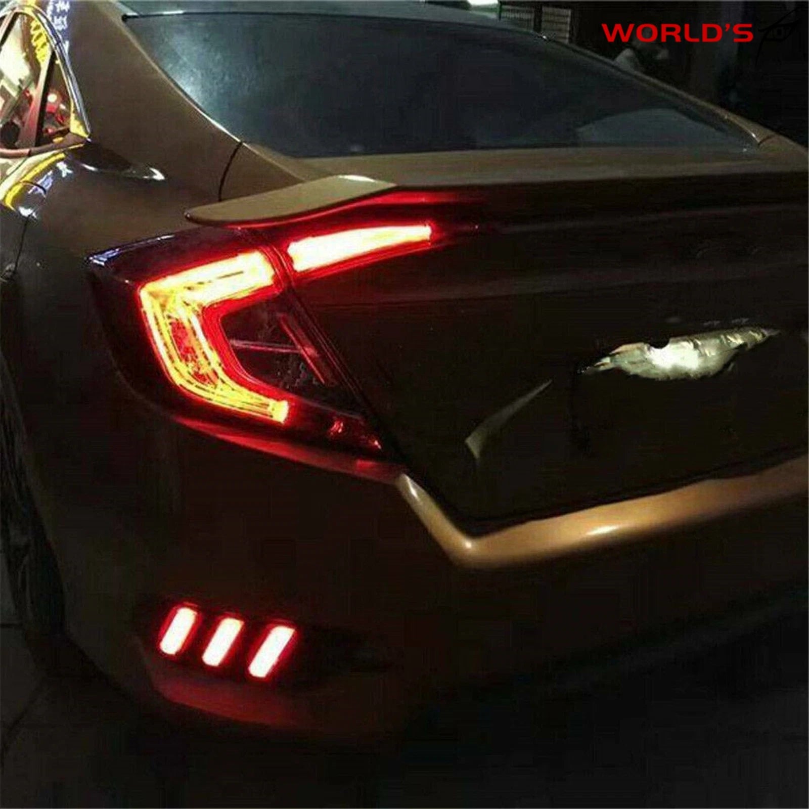 LED Rear Bumper Tail Brake Light for Honda Civic Sedan (2016–2020)