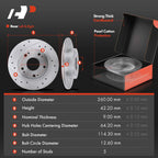 Drilled Rotors & Ceramic Pads Set for Acura CSX Honda Civic