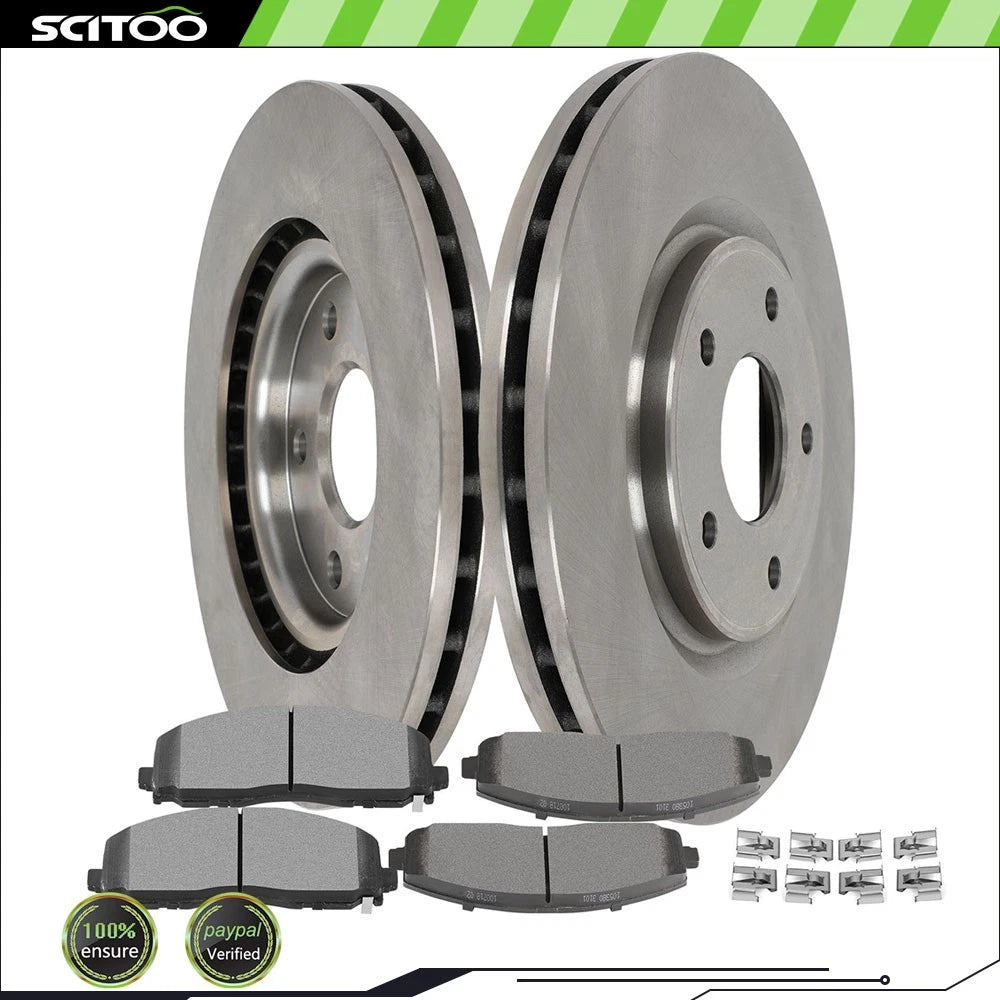 Front Rotors and Brake Pads for Dodge Journey, Grand Caravan, Town & Country (2008–2020)