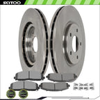 Front Rotors and Brake Pads for Dodge Journey, Grand Caravan, Town & Country (2008–2020)