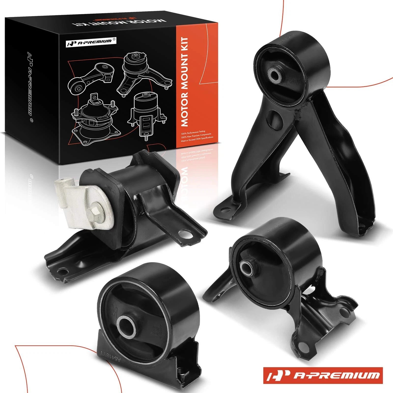 Set of 4 Engine & Transmission Mounts for Jeep Compass (2007–2023)