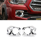 Chrome Front Bumper Grille Fog Light Covers for Toyota Tacoma (2016-2023)