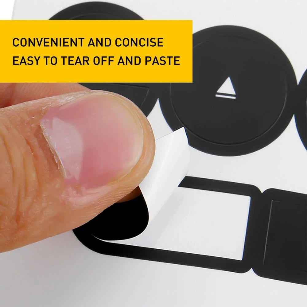 Black Radio Stereo Button Repair Decals for Ford Mustang (2005–2009)