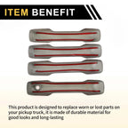 Set of 4 Car Exterior Door Handle Covers for Toyota Tundra (2022) Carbon Fiber Black