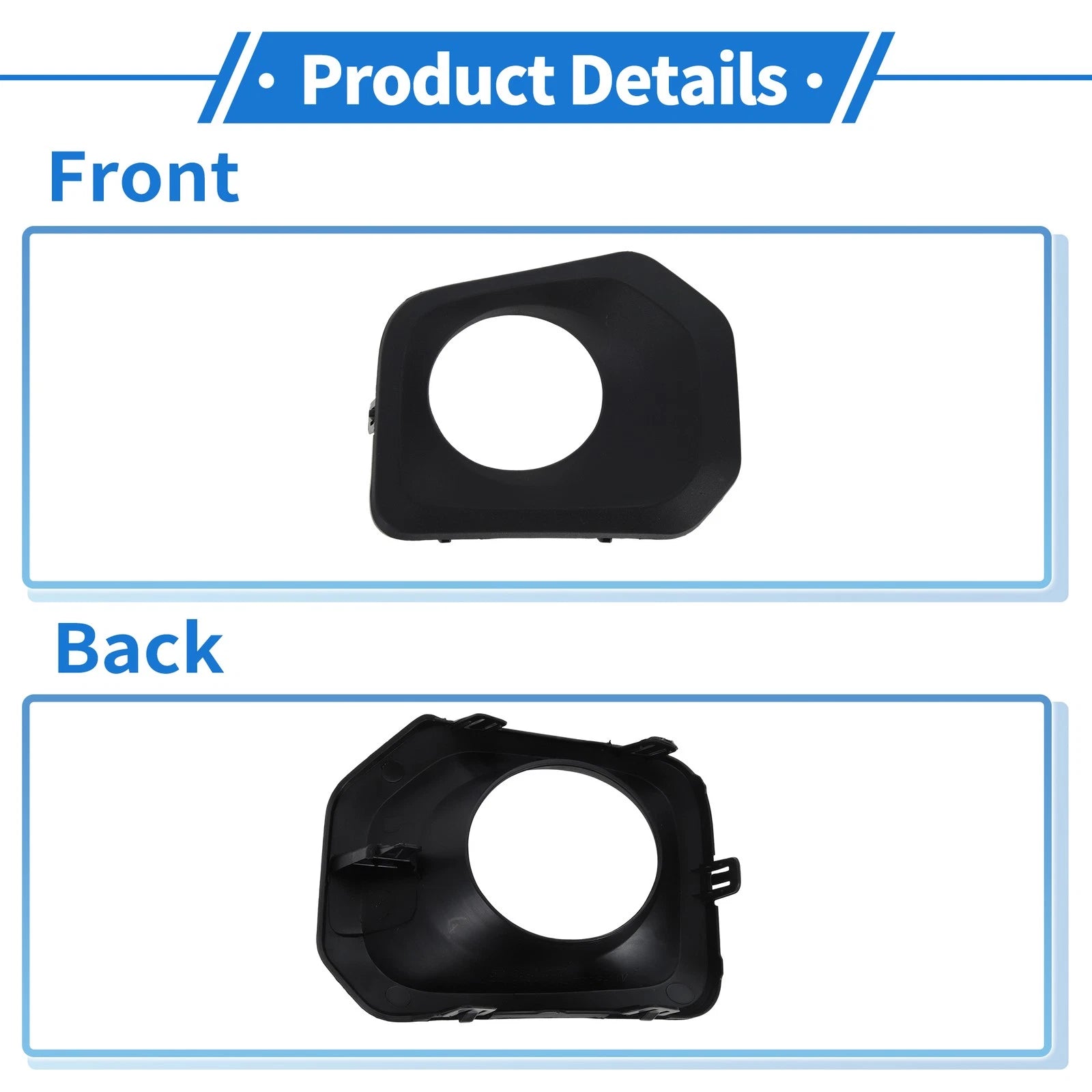 Set of 2 Front Bumper Fog Light Covers No.5212804020 for Toyota Tacoma (2016–2023)