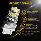 Set of 6 LED Backup Brake Light Bulbs for Various Models (3157/3156/3057/4057)