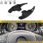 Black Aluminum Paddle Shifter Extension for Mercedes-Benz A B C E (2019–2024)