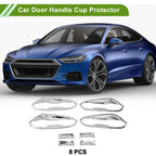 Door Handle Cup Protector for Ford Fusion Mondeo (2013–2018) Silver Tone