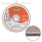 25 Pack Cut Off Wheels for Die Grinder (3"x1/32"x3/8")