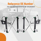 2pc Rear Window Regulator for Silverado 2500 HD (2001-2006) Electric
