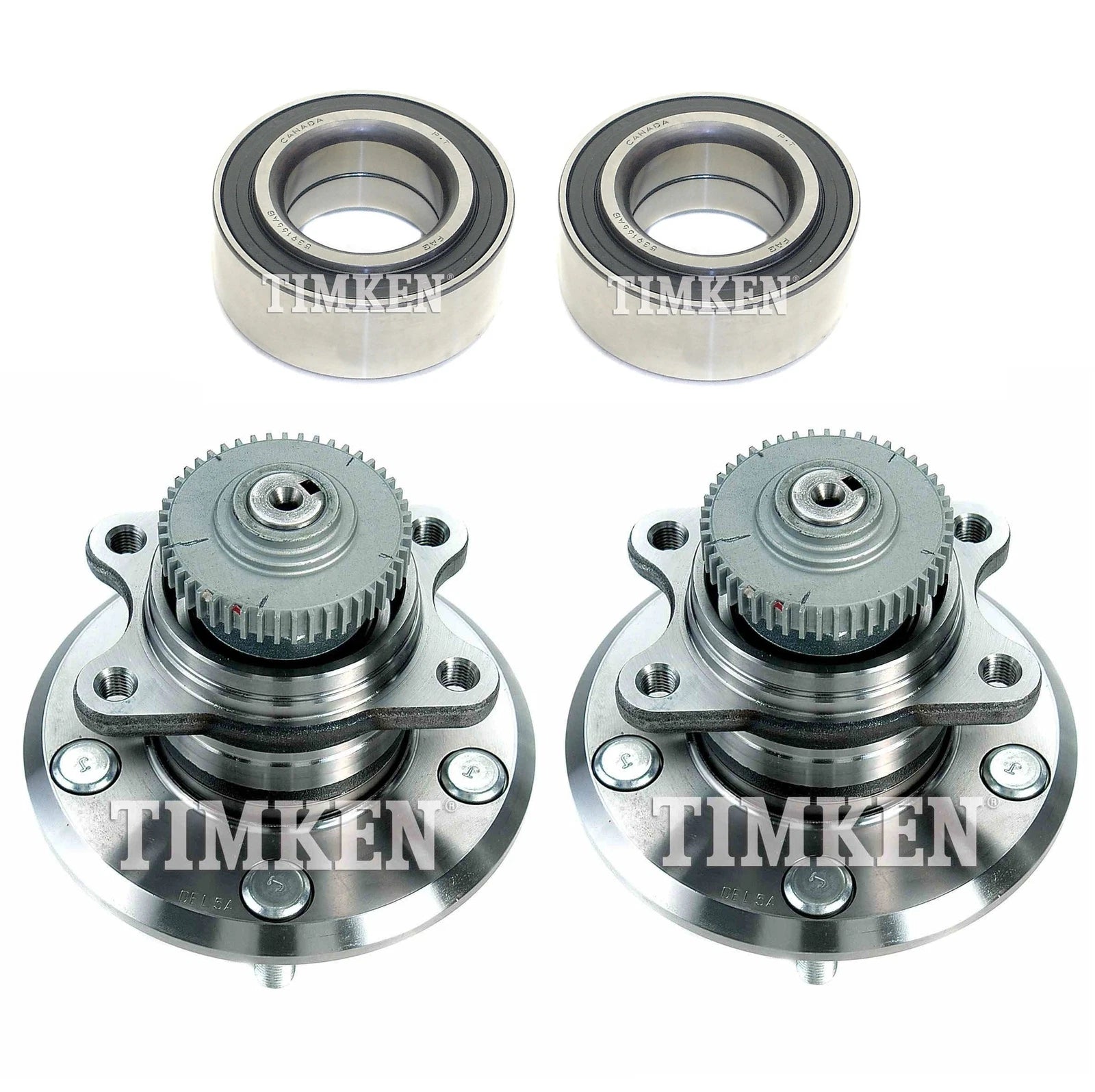 Front and Rear Wheel Bearings & Hubs Kit for Kia Optima (2006–2008)