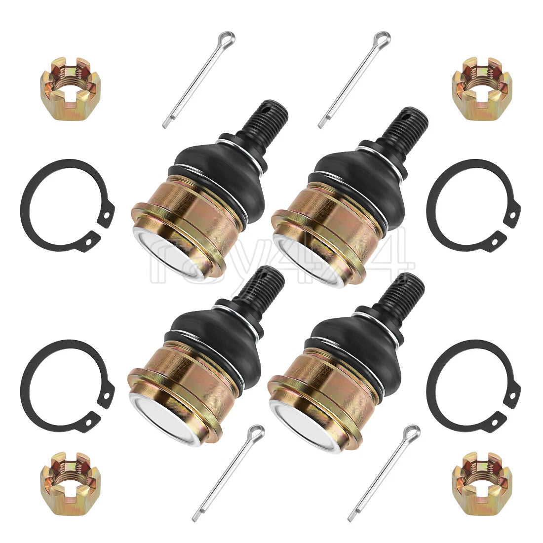 Set of 4 Upper & Lower Front Ball Joints for Yamaha Grizzly YFM 550 YFM 700 (2013–2024)