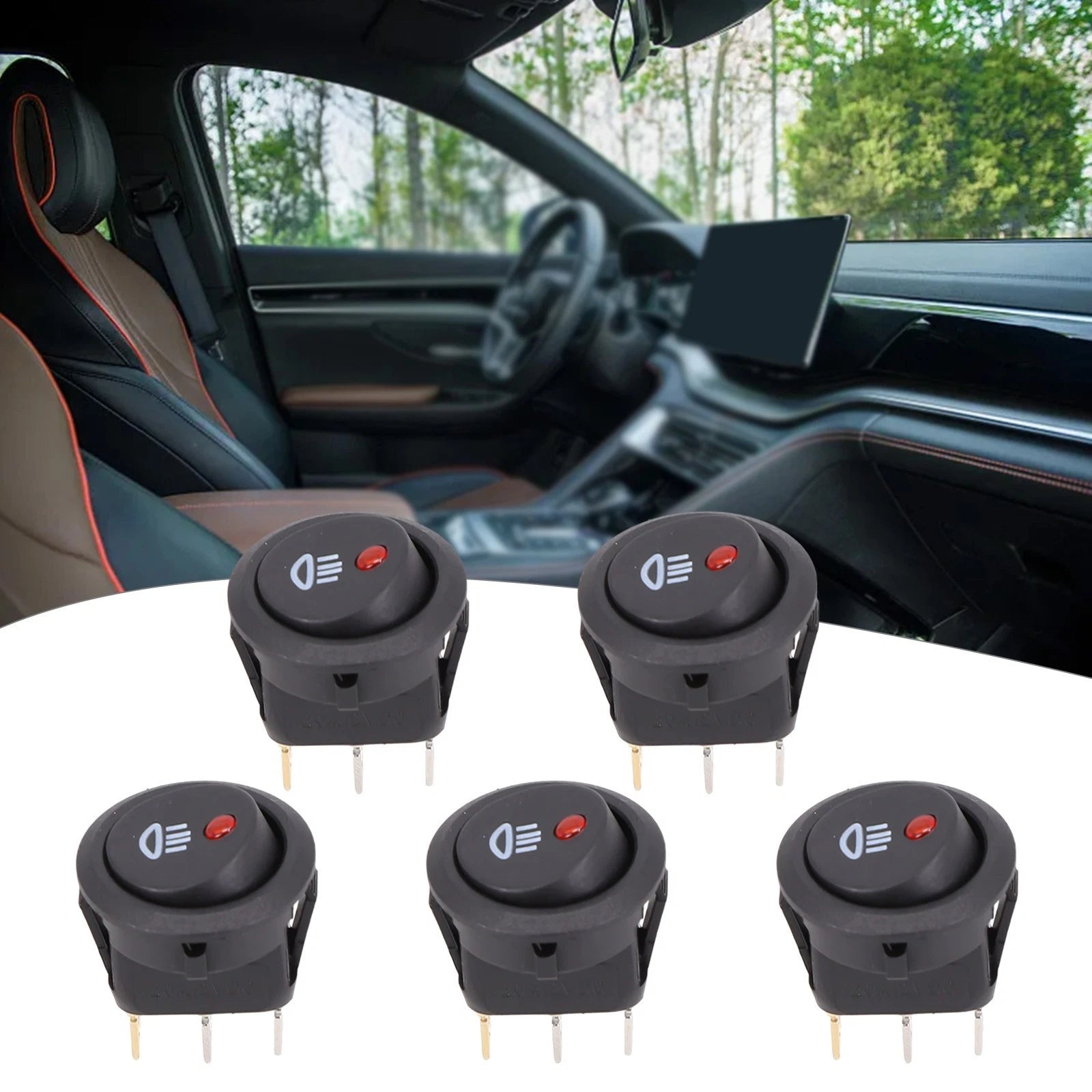 Rocker Switch for Car Truck Fog Light Lamp (ABS Plastic)
