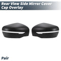 Pair Rearview Mirror Cover Overlay Matte Black for Nissan X-Trail Rogue (2014–2021) 655692415955