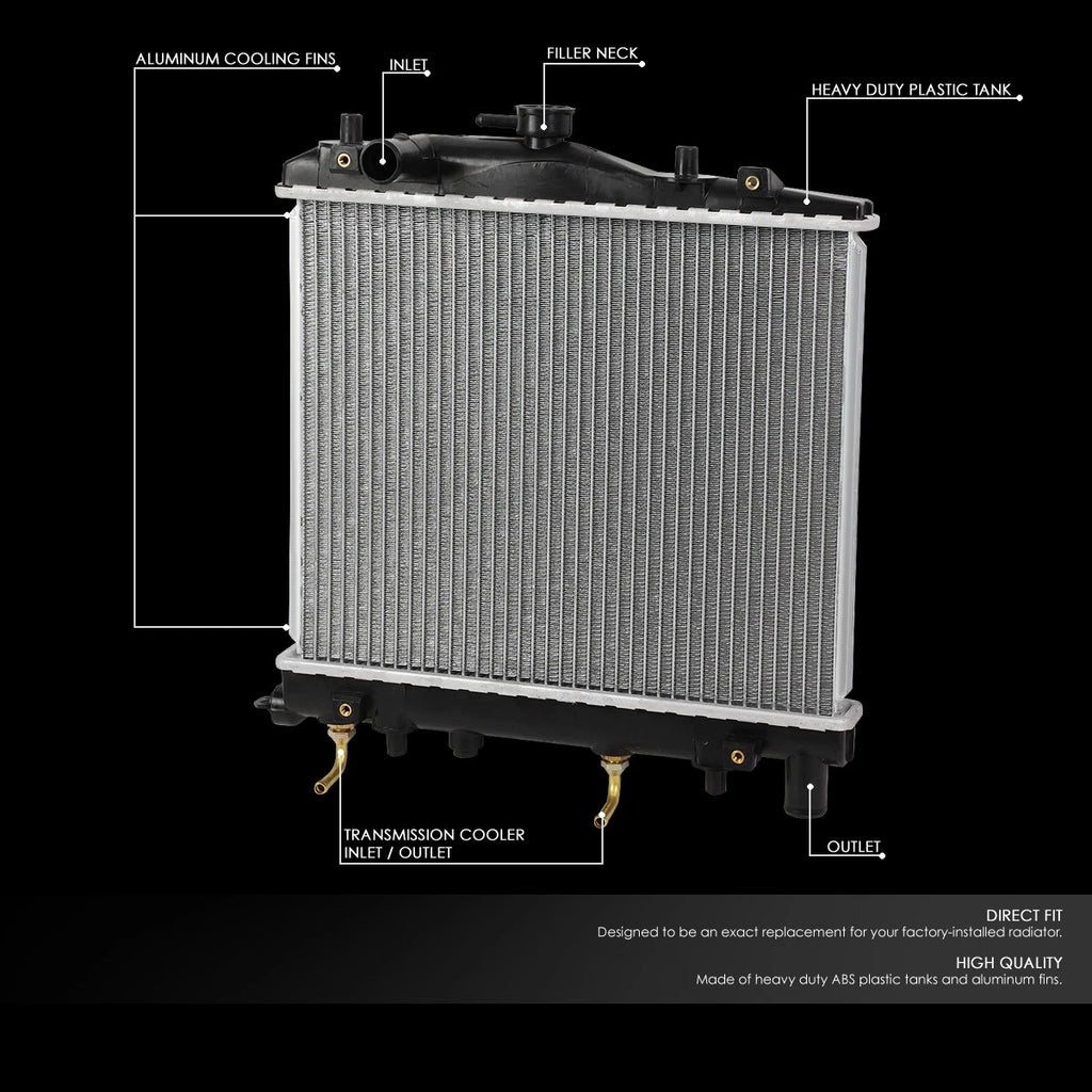 Full Aluminum Core Radiator for Ford Festiva (1988–1993) DPI 263