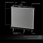Full Aluminum Core Radiator for Ford Festiva (1988–1993) DPI 263