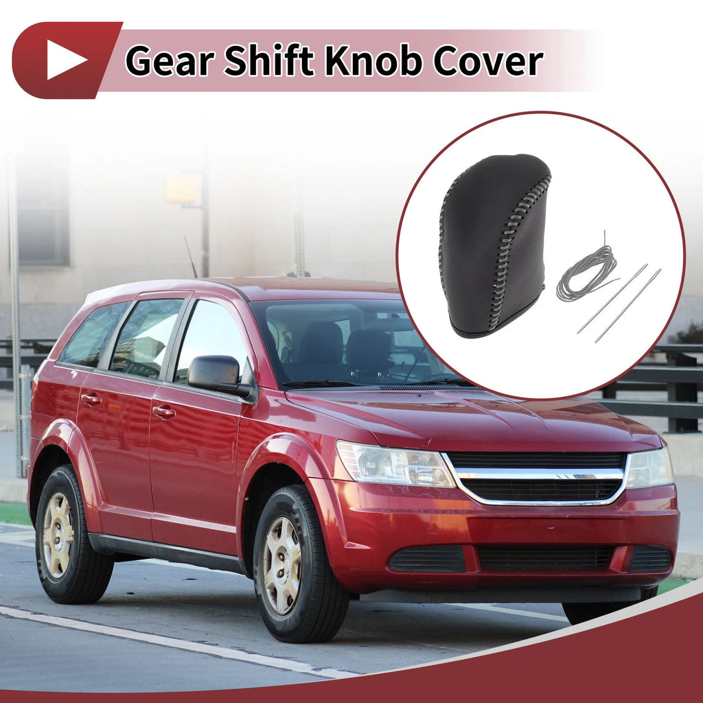 1 Pc Gear Shift Knob Cover for Dodge Journey (2011–2020) Black Gray