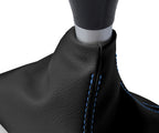 Leather Manual Shift Boot Cover for Toyota Celica (2000–2005) Blue Stitch