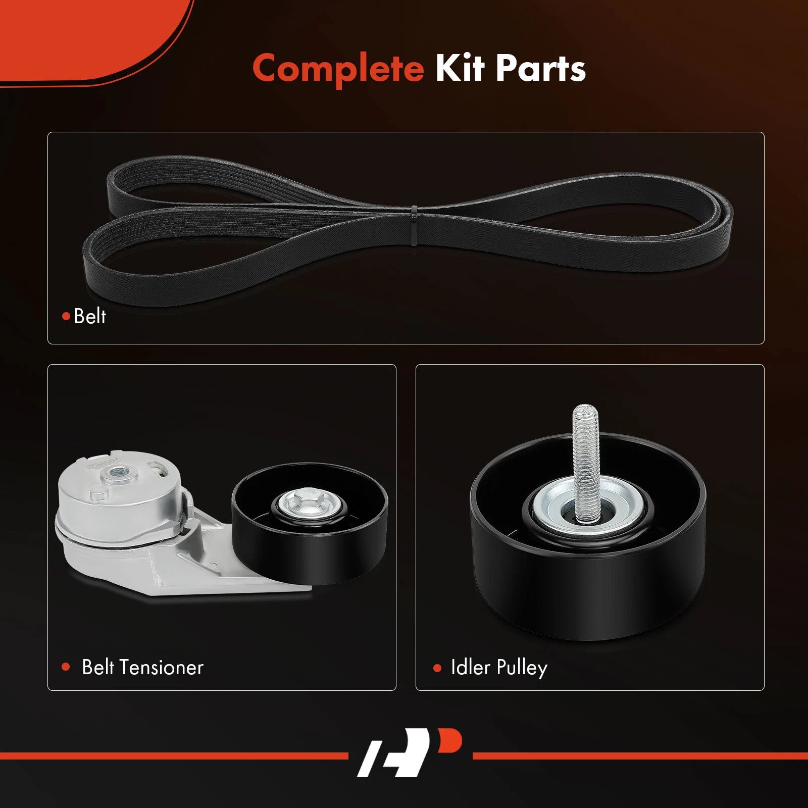 3X Serpentine Belt Drive Component Kit for Buick LaCrosse Regal (2005–2016)