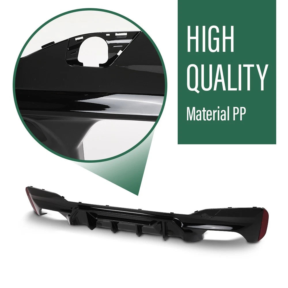 Gloss Black Rear Bumper Diffuser for BMW G30 5 Series (2017–2023)