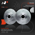 8x Front Drilled Rotors & Pads with Calipers for Nissan Murano (2003–2023)