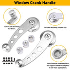 Pair Aluminum Billet Manual Window Crank Handle for Car Truck (EXV)