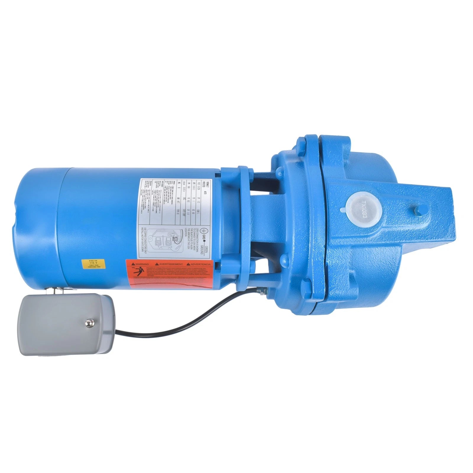 1/2 HP Cast Iron Shallow Water Well Jet Pump for J5S (115/230V)