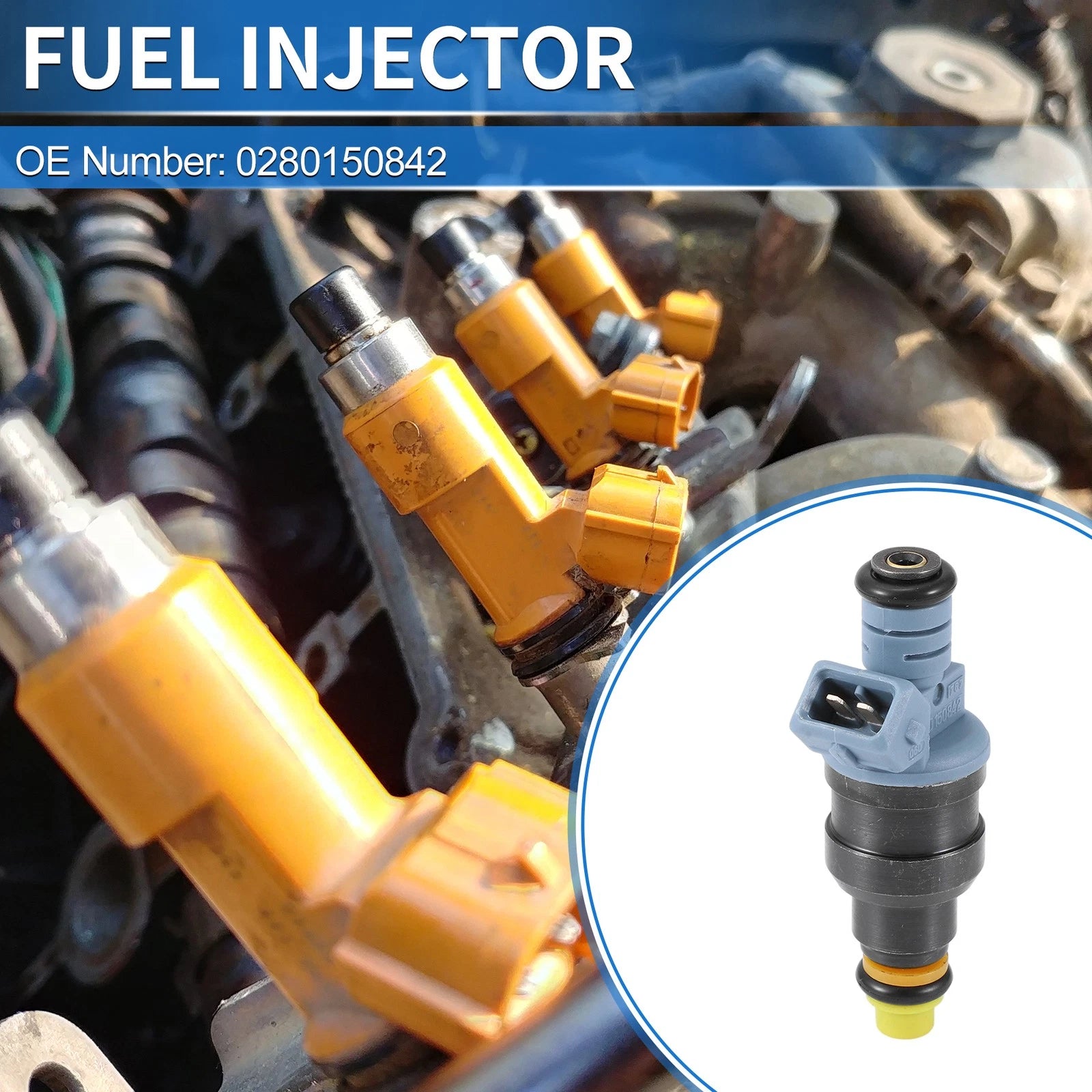 1 Pcs No.0280150842 Fuel Injector for Audi S4 (B5) (1997–2001)