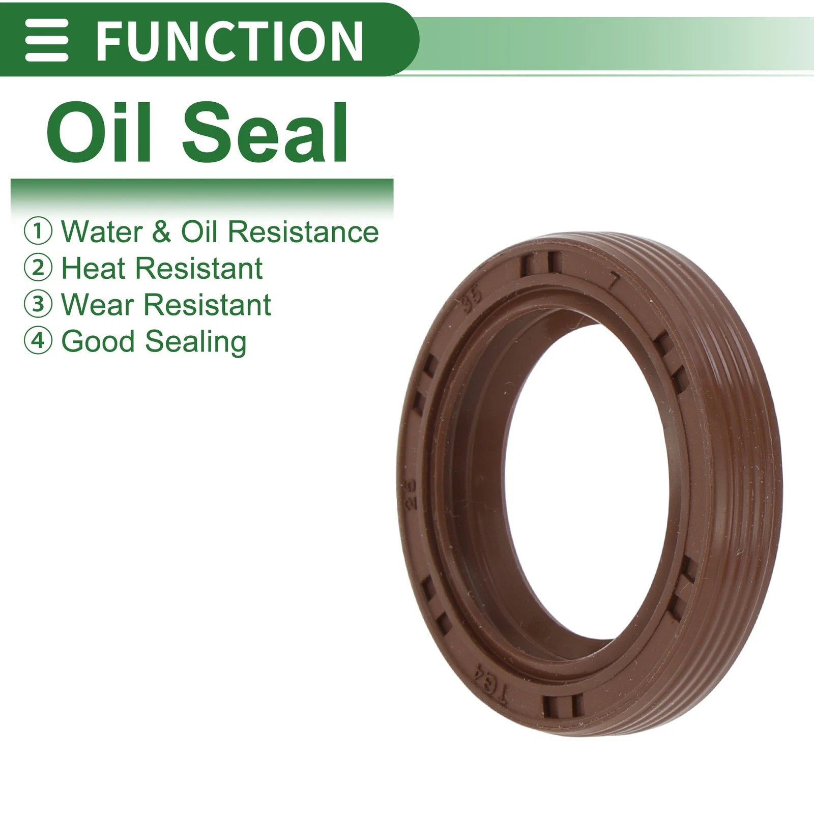 Set of 5 Oil Seal FKM Rubber 25x35x7mm for High Pressure
