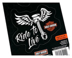 2X Winged Piston Decals for Harley-Davidson (6 x 12 in.)