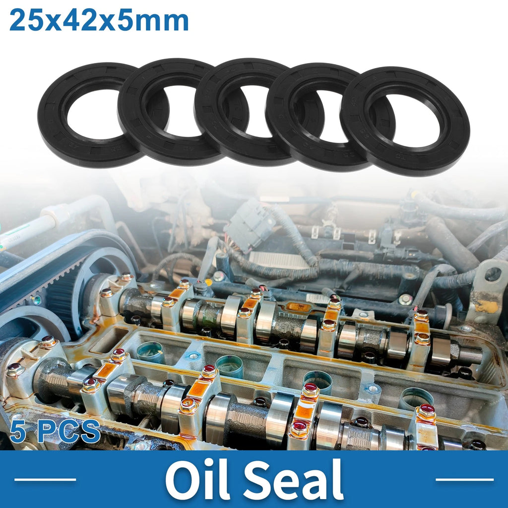 Set of 5 Oil Seal Rotary Shaft Seal 25x42x5mm for Various Models