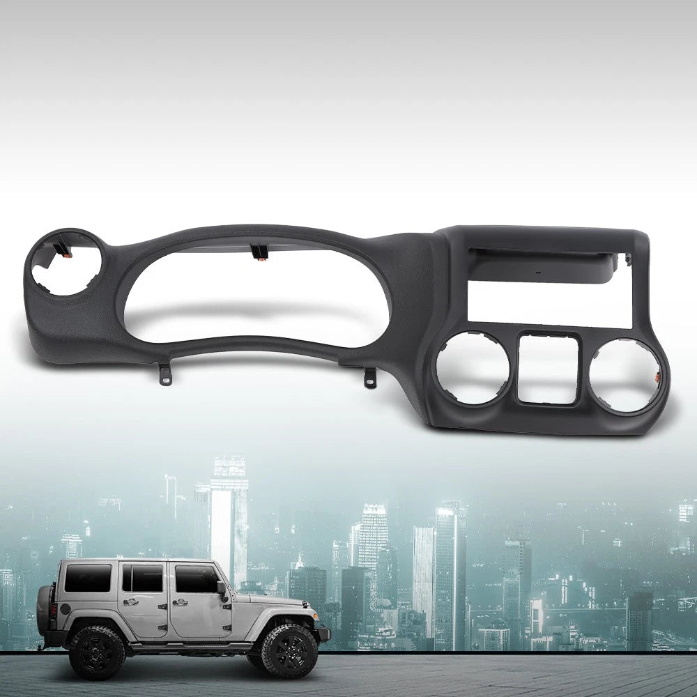 Dash Instrument Cluster Radio Bezel Trim Cover for Jeep Wrangler (2011–2014)