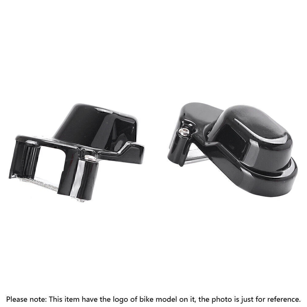 2X Black Rear Axle Cover Swingarm Cap for Harley Softail (2008–2017)
