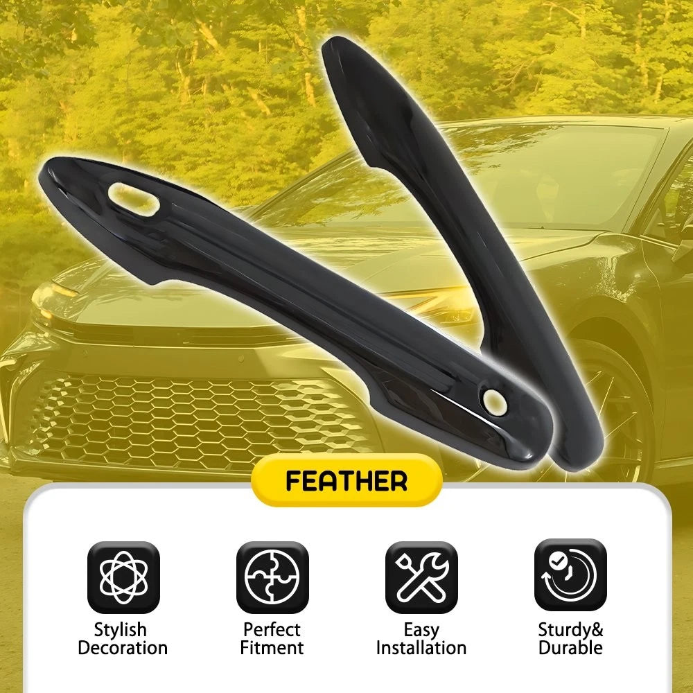 Gloss Black Door Handle Cover Cap for Toyota Camry (2018–2025)