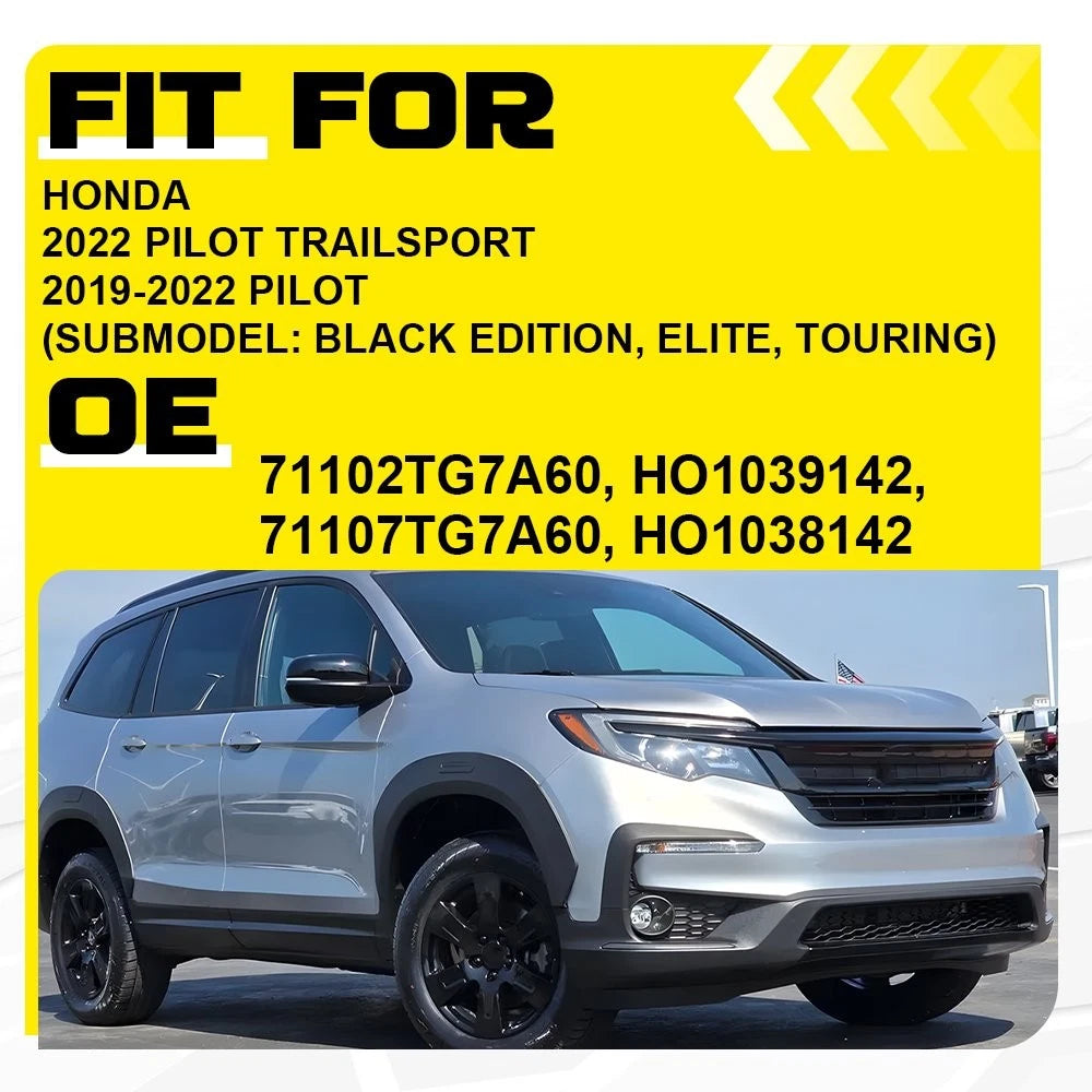 Fog Light Cover Set for Honda Pilot (2019–2022) - Driver & Passenger Side