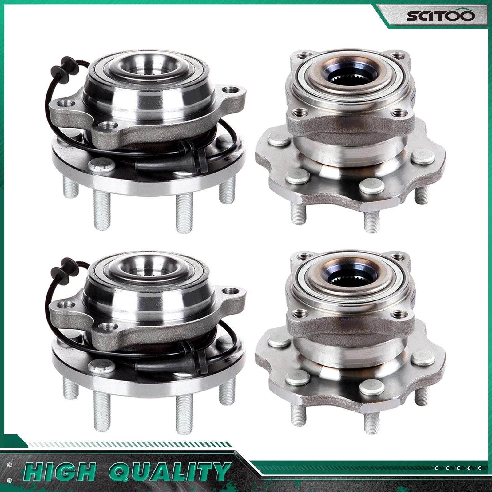 Set of 4 Wheel Hub Bearings for Nissan Pathfinder (2005–2012)