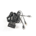 USB Type-C AUX RCA Audio Input Socket Panel Extension Cable Adapter Black
